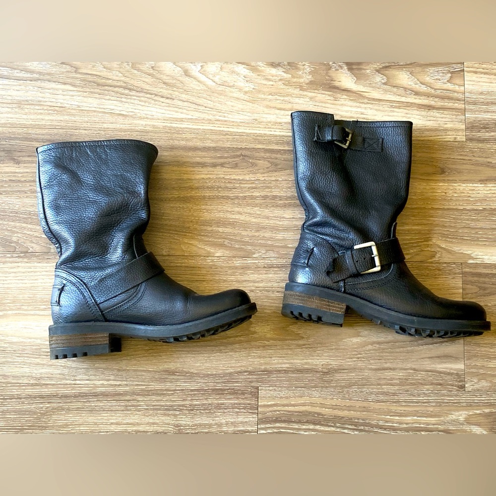 Bull Boxer Size 10 genuine leather Morgan mid calf black boots